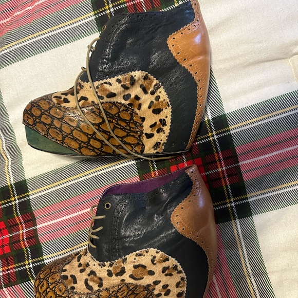 Irregular Choice size 41 (US 10) what an angel cowboy wedge - Picture 6 of 9